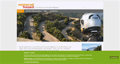 Desktop Screenshot of motorradfreizeit.de